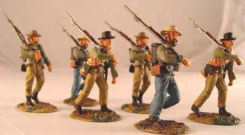 Image of Confederate Marching Set #1--six figures--RETIRED--LAST ONE!!