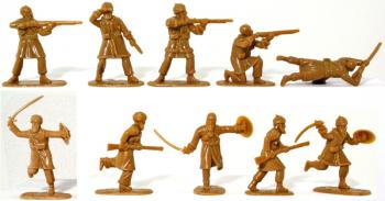 Afghan Tribesmen -1890 Northwest Frontier 20 in 10 poses (Cocoa) #8575