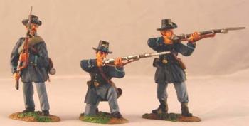 Image of Iron Brigade Firing Set--three figures--RETIRED--LAST TWO!!