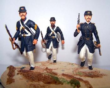 Image of U.S. Marines, 1861-1865 - 3 Figures on Base - LAST ONE!  #8594