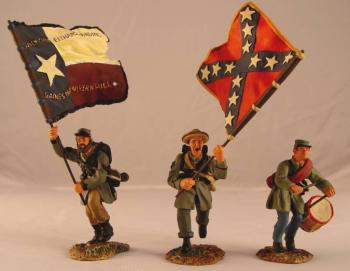 Image of Texas Brigade Flagbearers & Drummer Set--RETIRED.  - LAST ONE! 