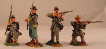 Image of Texas Brigade Firing Set #1--four figures--RETIRED--LAST ONE!!