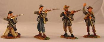 Image of Texas Brigade Firing Set #2--four figures--RETIRED--LAST TWO!!