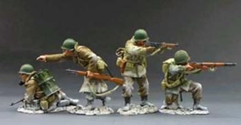 Image of American GI's Four-Man Rifle Section--four figures--RETIRED.