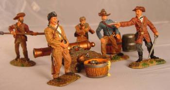 Image of Texian Gun Crew #1--five figures, cannon, and accessories--RETIRED--LAST ONE!!