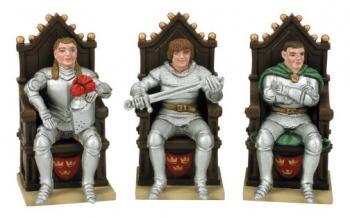 Sir Lancelot, Sir Galahad, & Sir Gawaine (with thrones)--three figures and three chairs--RETIRED--LAST ONE!! #0