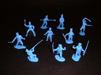 Mexican Infantry- 3rd series--12 figures in 9 poses (light blue)--RETIRED -- LAST ONE!! Mexican Infantry- 3rd series--12 figures in 9 poses (light blue)--RETIRED -- LAST ONE!! #9900