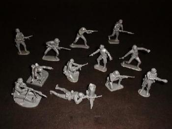 Image of German Infantry - 12 figures in 12 poses (gray)