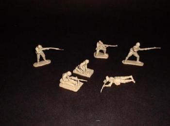 Image of Japanese Infantry--12 figures in 6 poses (tan)