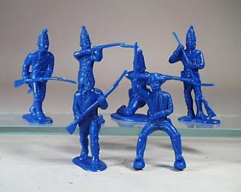 Image of Revolutionary War Hessians--12 figures in 10 poses (blue)--RETIRED--LAST ONE!!