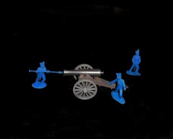 Image of 12 pound Cannon w/3 Man Mexican crew(blue)