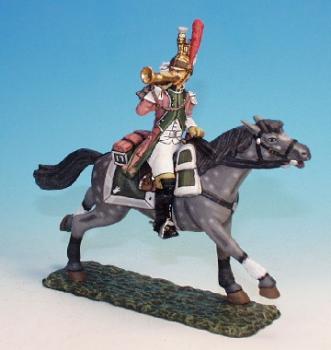 Trumpeter Blowing Trumpet, 17th Dragoons--single mounted figure--RETIRED--LAST ONE!! #1001