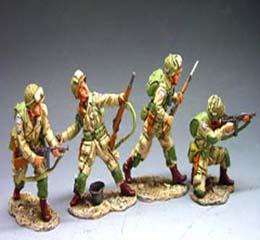 U.S. Paratrooper Flank Attack--four 82nd Airborne figures--RETIRED. ONE AVAILABLE!  #31