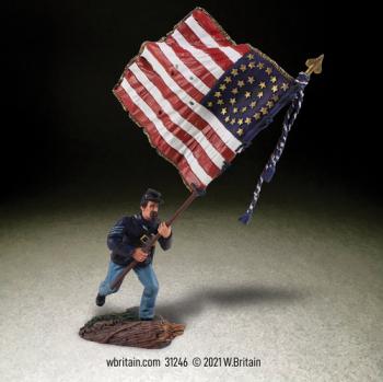 Image of Federal 20th Maine Flagbearer, National Color--single figure--AWAITING RE-RELEASE.