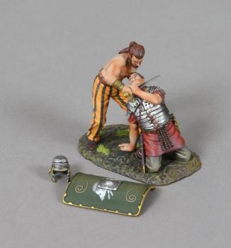 Fight To The Death! (19th Legion green shield)--two figures on single base, shield, & helmet--RETIRED--LAST TWO!! #0