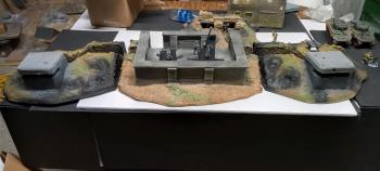 Formtech 3 Piece Artillery Battery with Pill boxes- 3 sections. Formtech 3 Piece Artillery Battery with Pill boxes- 3 sections. #44057