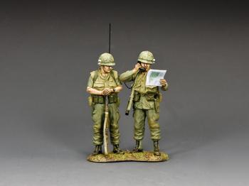 The LT and his Radioman--two USMC figures on single base #44169