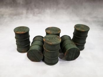 German Barrels (Summer)--a set of 6, with a mix of 3 different lids--AWAITING RESTOCK. #44225