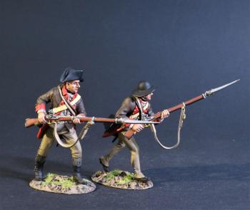 Two Line Infantry Advancing  (#12), The 12th Massachusetts Regiment, Continental Army, The Battle of Saratoga, 1777, Drums Along the Mohawk--two figures--RETIRED--LAST ONE!! Two Line Infantry Advancing  (#12), The 12th Massachusetts Regiment, Continental Army, The Battle of Saratoga, 1777, Drums Along the Mohawk--two figures--RETIRED--LAST ONE!! #44287