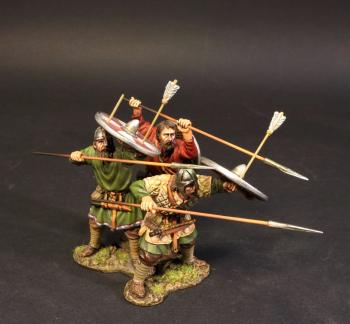 Saxon Fyrdmen Shieldwall #505152a, Anglo Saxon/Danes, The Age of Arthur--three figures #44517