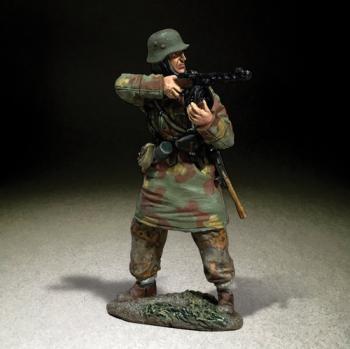 German Waffen SS in Italian Camo Standing Firing PPSH 41--single figure #44563