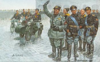 Mussolini--24 figures in 8 poses--THREE IN STOCK. #44586