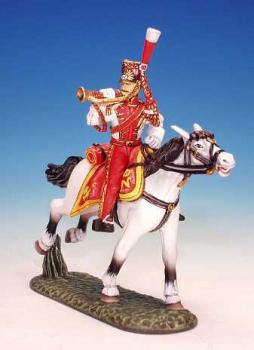 Trumpeter Blowing Trumpet, Dutch Red Lancers, French Army--single mounted figure--RETIRED--LAST ONE!! #1062
