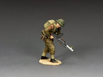 Advancing Bren Gunner, 1st Bttn. of The South Lancashire Rgt., 3rd Inf. Div. (sand base)--single WWII British figure #44628