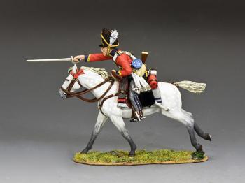 Scots Grey Charging with Sword to the Front--single mounted figure #44642