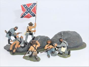 Image of 20th Maine and 15th Alabama--six Confederate figures and scenery--RETIRED--LAST ONE!!