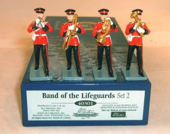 Image of Band of the Lifeguards Set 2--four  figures (trumpet, trombone, french horn, euphonium)--RETIRED--LAST ONE!!