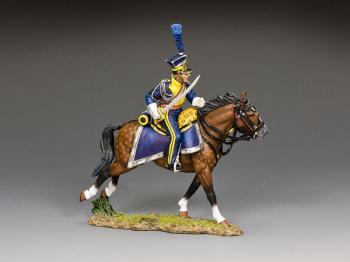 Image of Charging Vistula Lancer Officer--single mounted Polish figure--RETIRED.