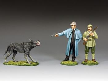 "Sherlock Holmes & The Hound of the Baskervilles"--Holmes, Watson, & The Hound (three figures) #44776
