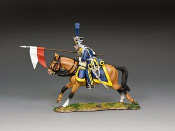 Image of Galloping Vistula Lancer--single mounted Polish figure--RETIRED.