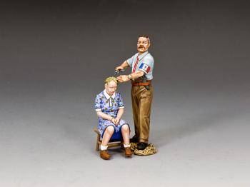 "Victims of the Purge’ The Barber & His Victim--two WWII French figures #44921