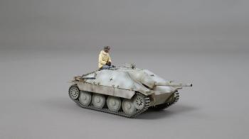 Image of Hetzer Winter Variant with German cross decal--tank and tank commander figure--RETIRED--LAST THREE!!