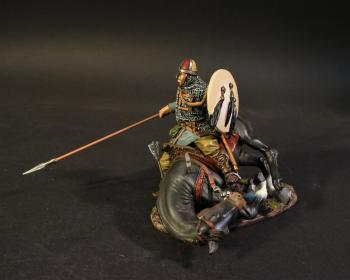 Wounded Cavalry, The Spanish, El Cid and the Reconquista--single mounted figure on dying horse figure #44951