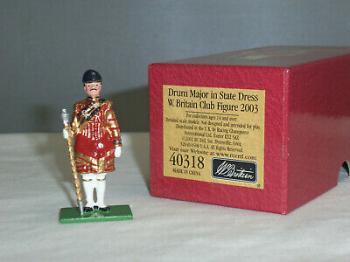 Image of Drum Major in State Dress, W. Britain Club Figure 2003--single figure--RETIRED--LAST ONE!!