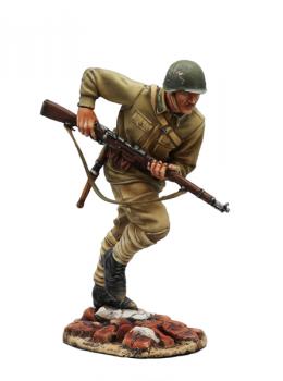 Image of Russian Infantry Running with Mosin Rifle--single figure--RETIRED--LAST ONE!!