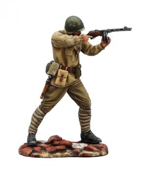 Image of Russian Infantry Firing PPSH41--single figure--RETIRED--LAST ONE!!