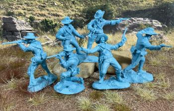 U.S. Cavalry Set #1 - 12 Figures in 6 Poses (Light Blue) #4