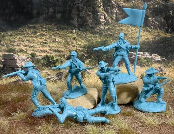 U.S. Cavalry Set #2--12 Figures in 6 Poses (Light Blue) #22320