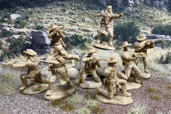 Cavalry and Apache Scouts (formerly PS004B)--8 figures in 8 Poses, Buckskin- RETIRED Cavalry and Apache Scouts (formerly PS004B)--8 figures in 8 Poses, Buckskin- RETIRED #27097