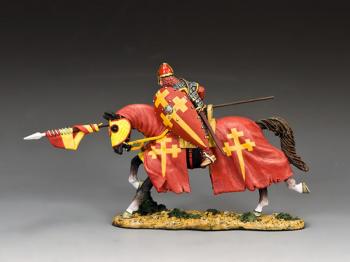 The Red Swabian Knight--single mounted figure charging with lance #45111