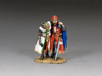 "The Templar & The Lazarene"--two knight figures on single base #45112