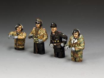 Image of Tank Commanders Set--four half-body German tank commander figures--RETIRED--LAST ONE!!