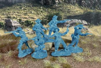 U.S. Cavalry Set #1 - 12 Figures in 6 Poses (Metallic Blue) #0