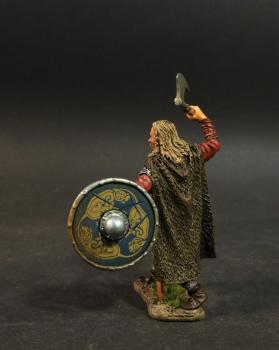 Standing Viking Warrior with axe (blue shield with three yellow dog patterns), the Vikings, The Age of Arthur--single figure Standing Viking Warrior with axe (blue shield with three yellow dog patterns), the Vikings, The Age of Arthur--single figure #45297