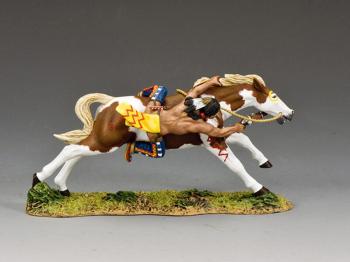 Image of "The Plains Warrior"--single mounted Sioux Indian figure--RETIRED.