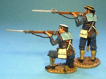 Image of British Naval Brigade, Two Sailors Firing #2--two figures--RETIRED--LAST ONE!!